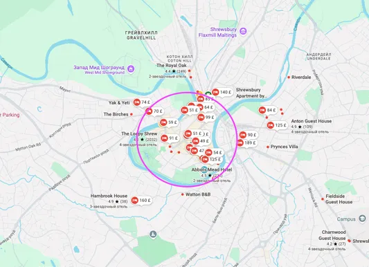 Hotels near Shrewsbury