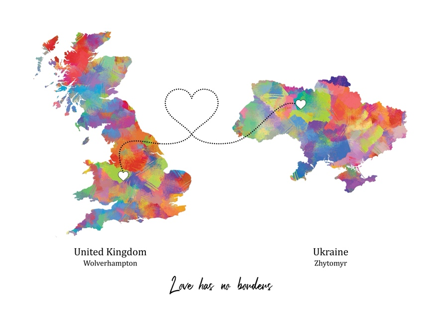 Two countries, one destiny — world map